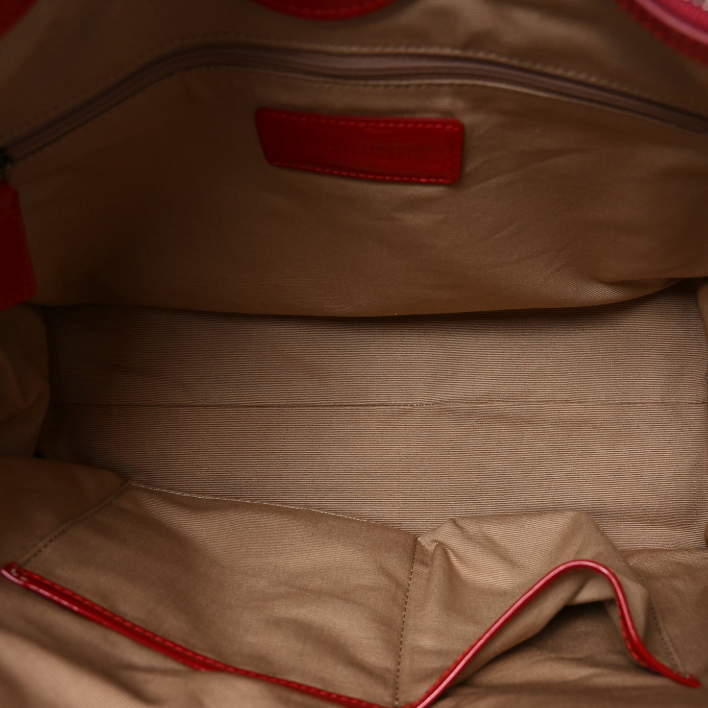 Patent Nova Check Medium Melbury Tote Red