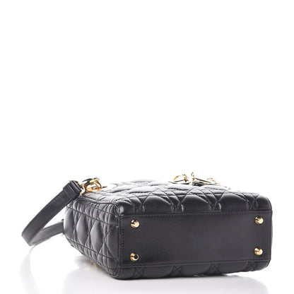 Christian Dior Lambskin Cannage Mini Lady Dior Black 4 of 11