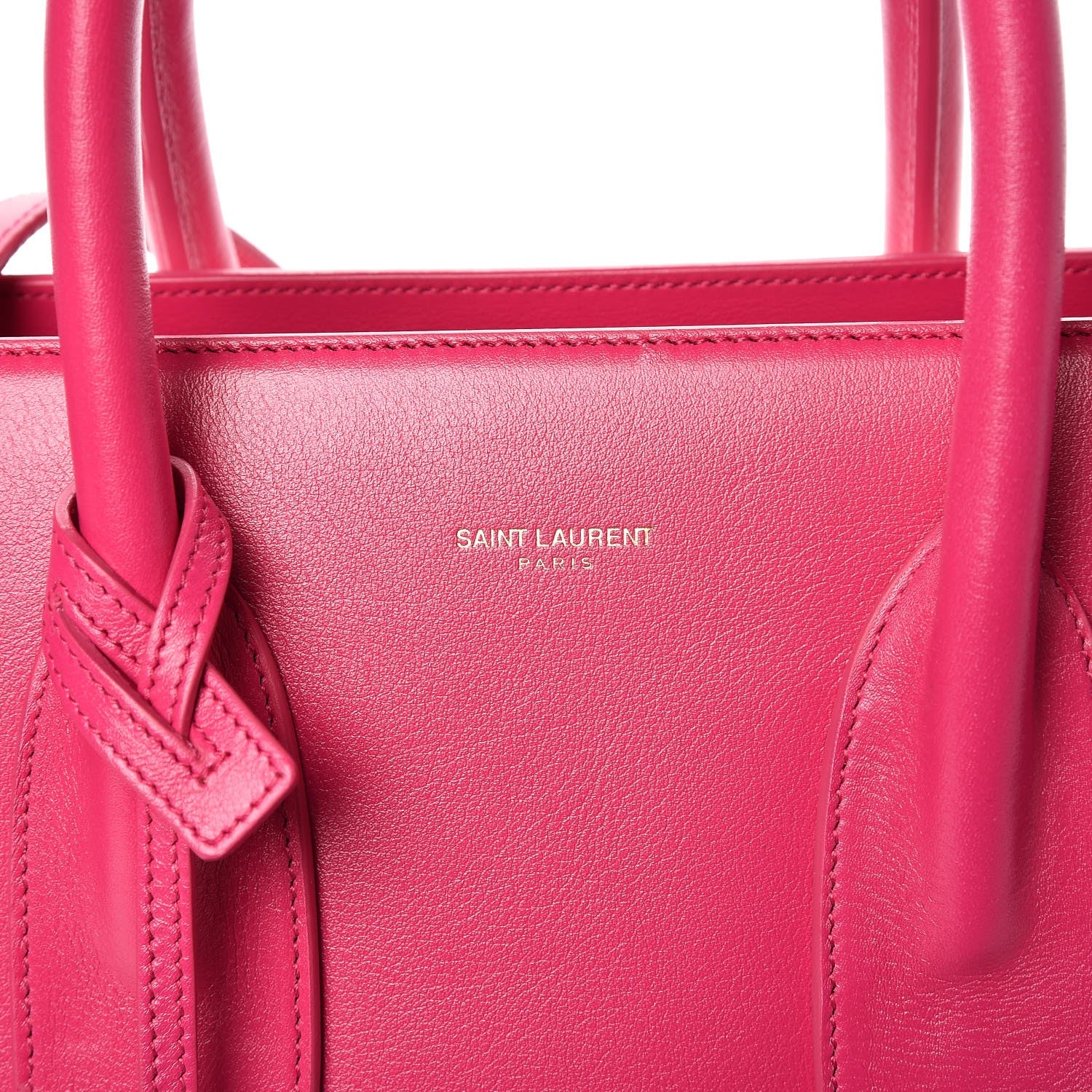 Saint Laurent Calfskin Small Sac De Jour Lipstick Fuchsia 7 of 9