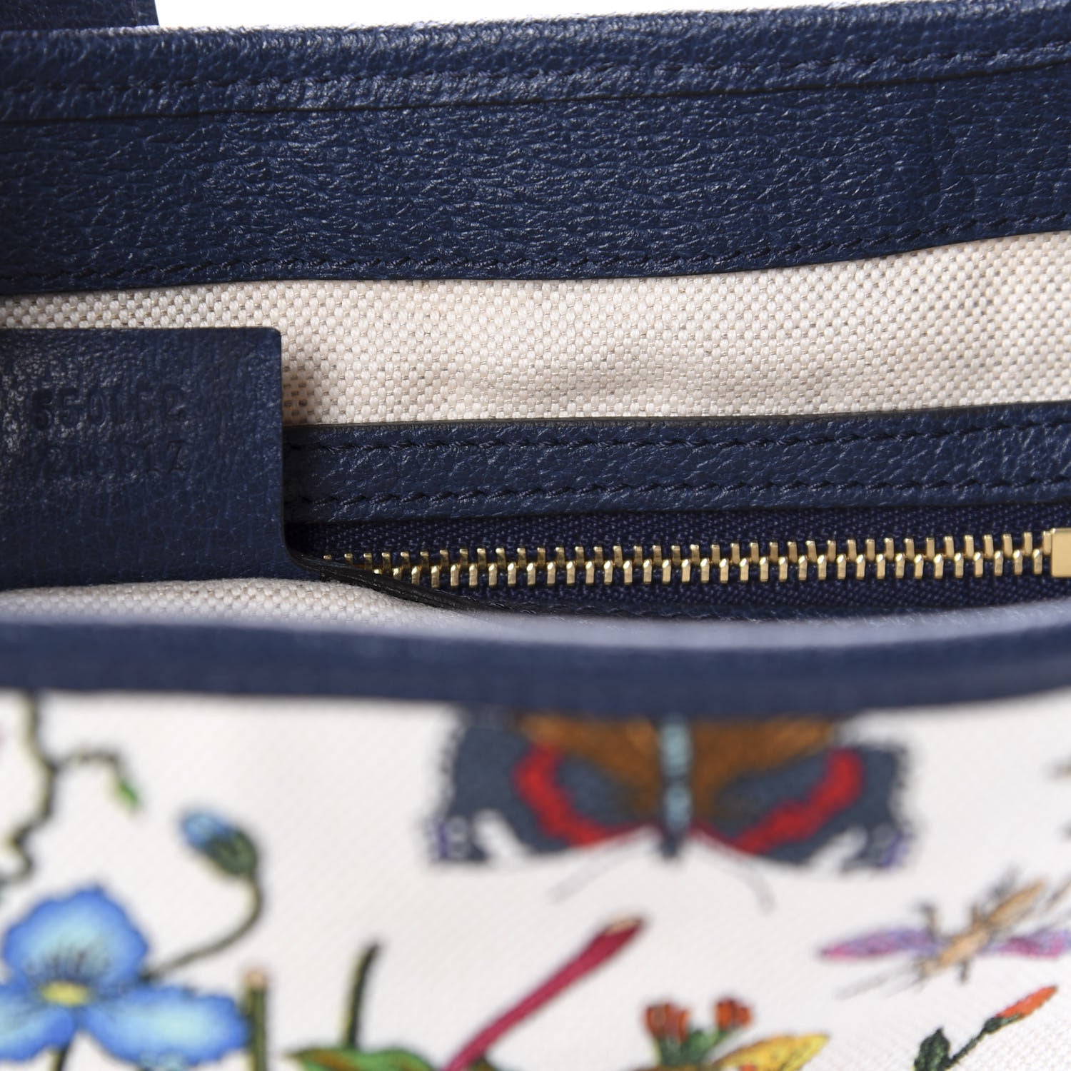 Gucci Canvas Flora Medium Jackie Hobo Blue Agata 9 of 10