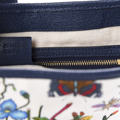 Gucci Canvas Flora Medium Jackie Hobo Blue Agata 9 of 10
