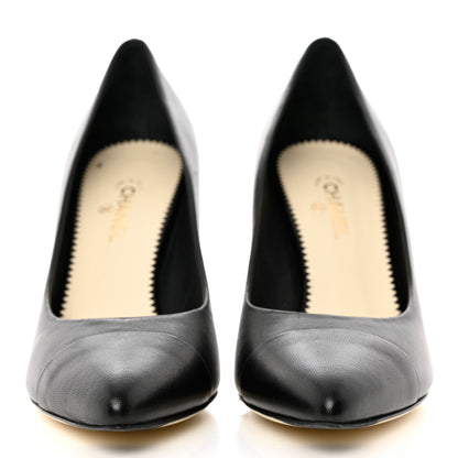 Chanel Lambskin CC Pumps 39.5 Black 2 of 11