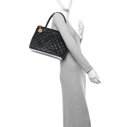 Chanel Caviar Quilted Medallion Tote Black 2 of 12
