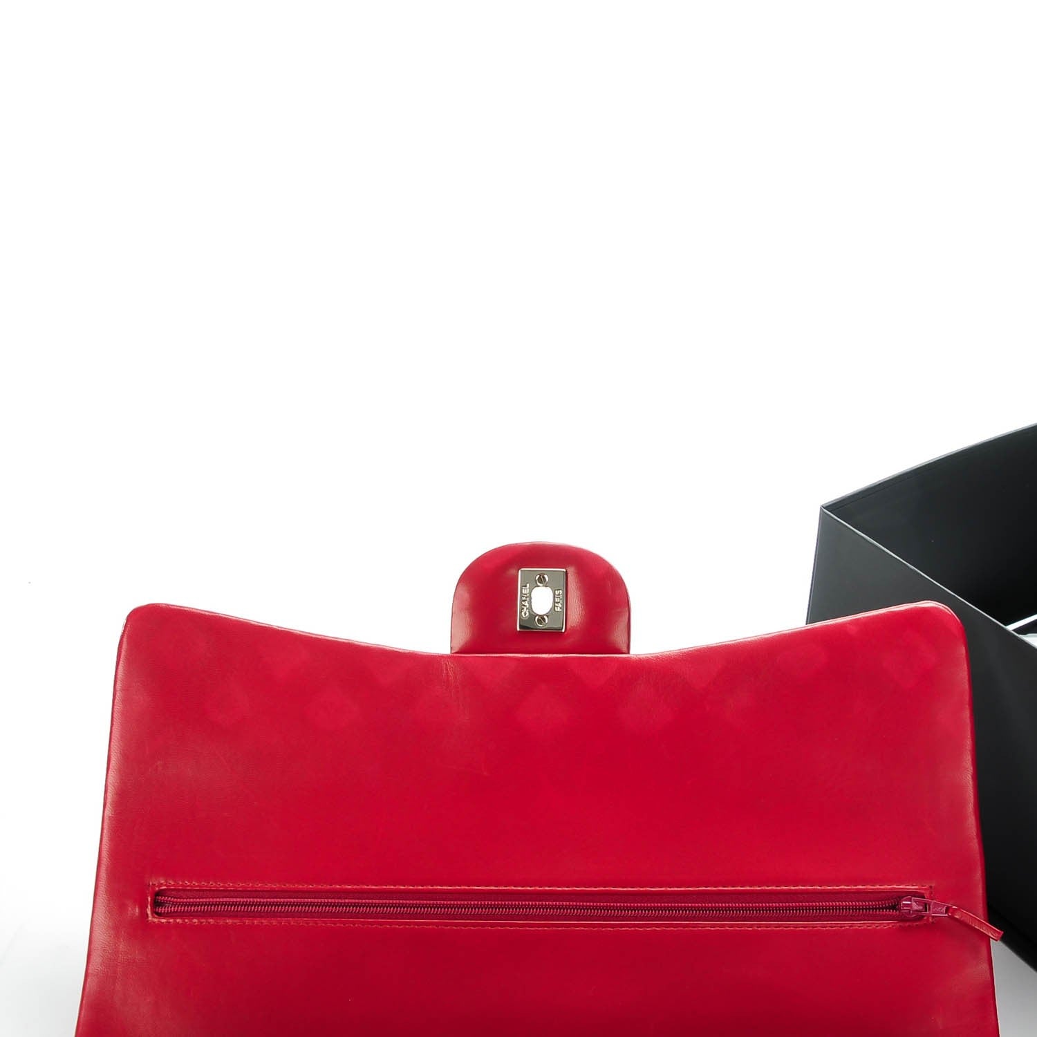 Chanel Patent Quilted Maxi Double Flap Red 10 of 10