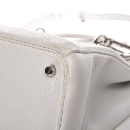 Christian Dior Bullcalf Printed Medium Flower Diorissimo Tote White 15 of 16