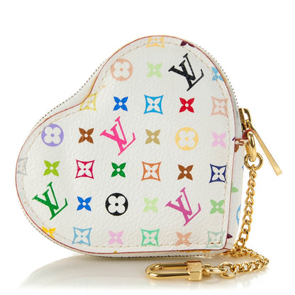 Louis Vuitton Monogram Multicolor Coeur Heart Coin Purse White 1 of 9