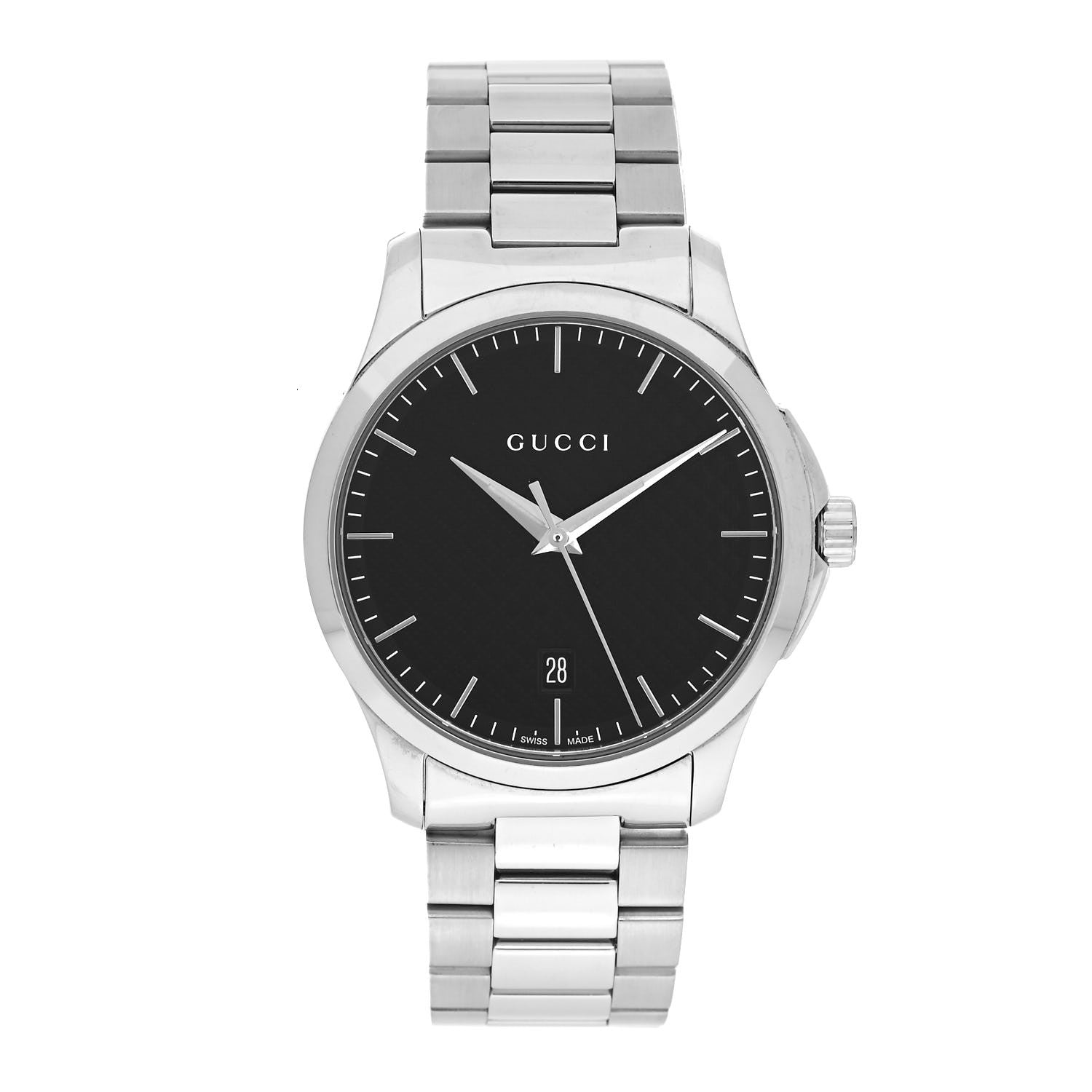 Gucci Stainless Steel 38mm G-Timeless Diamante Quartz Watch Black 1 of 5