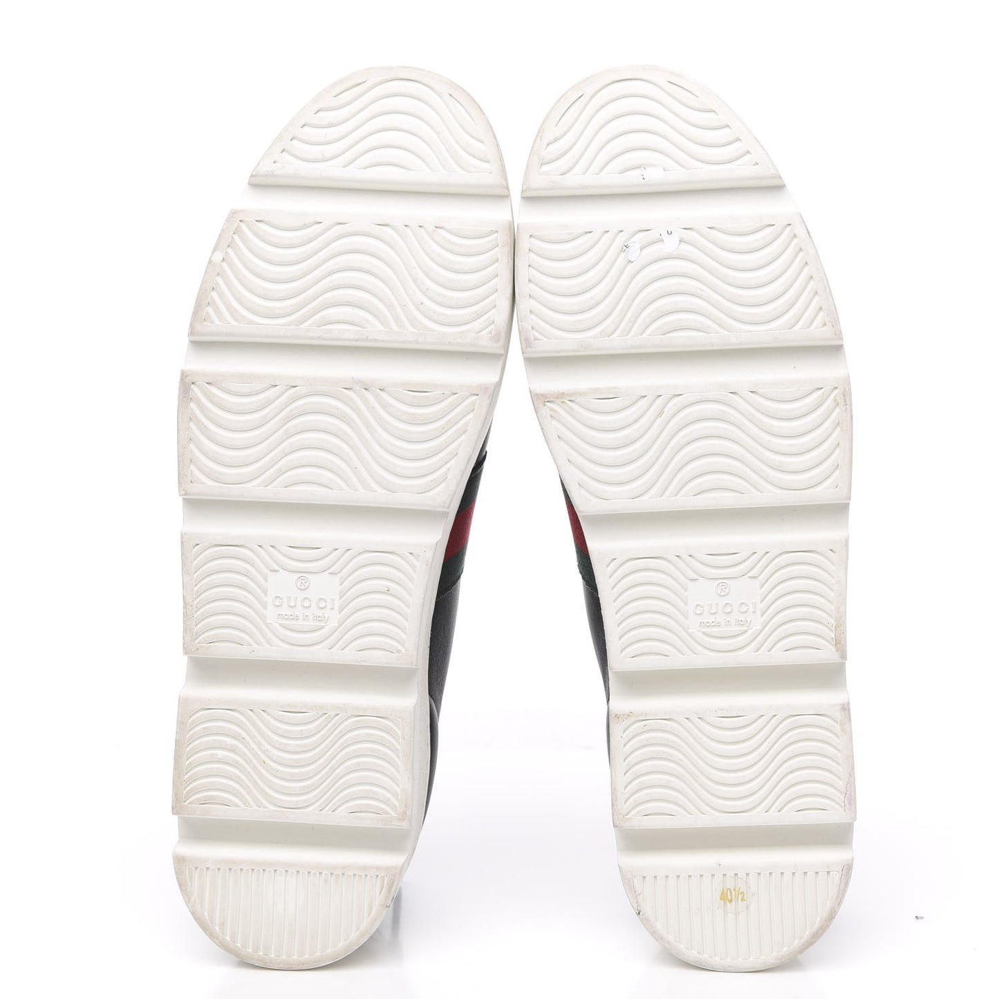 Calfskin Web Bee Embroidered Womens Ace Platform Sneakers 40.5 Black