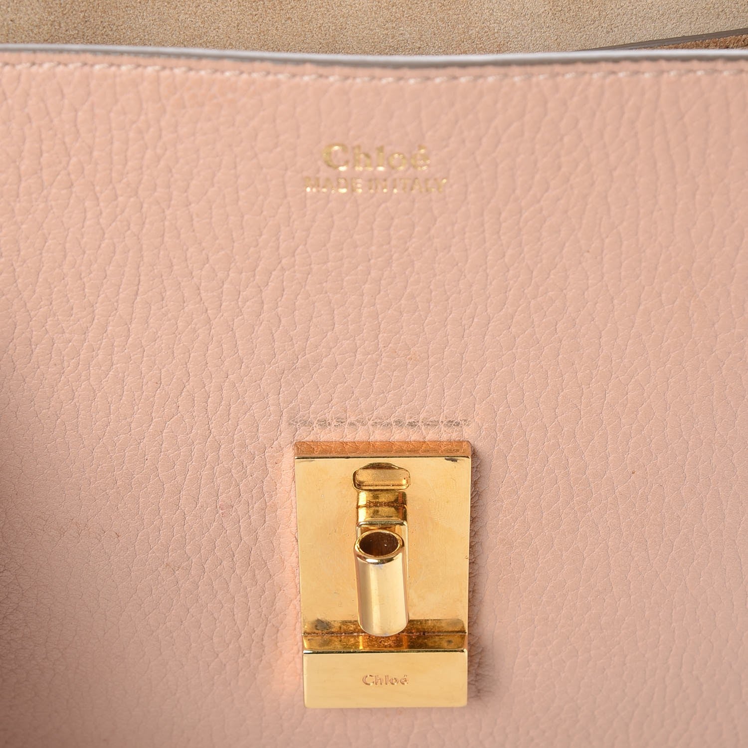 Chloe Grained Lambskin Drew Shoulder Bag Cement Pink 7 of 11