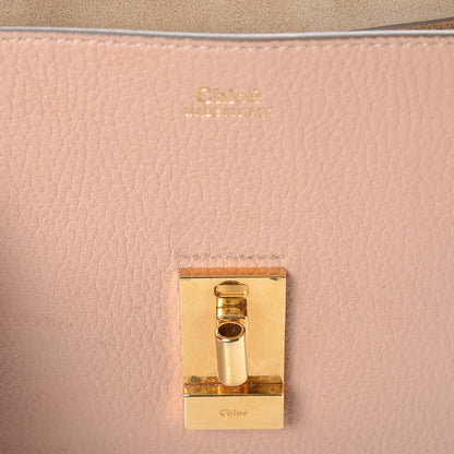 Chloe Grained Lambskin Drew Shoulder Bag Cement Pink 7 of 11