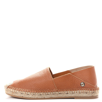 Valentino Garavani Grained Calfskin Feather Strap Espadrilles 36 Tan 1 of 10