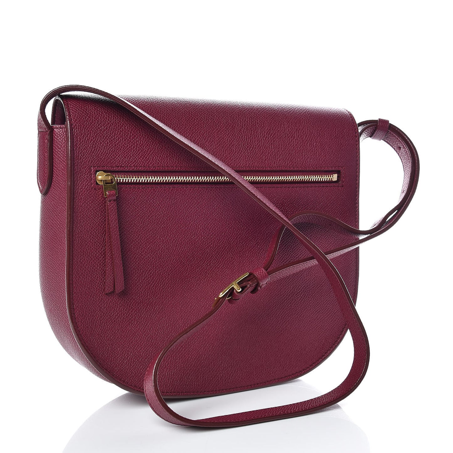 Grained Calfskin Medium Trotteur Plum
