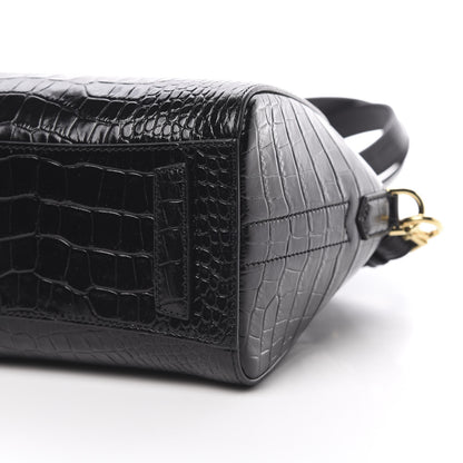 Givenchy Calfskin Crocodile Embossed Mini Antigona Black 10 of 10