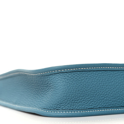 Hermes Taurillon Clemence Evelyne TPM New Blue Jean 9 of 11