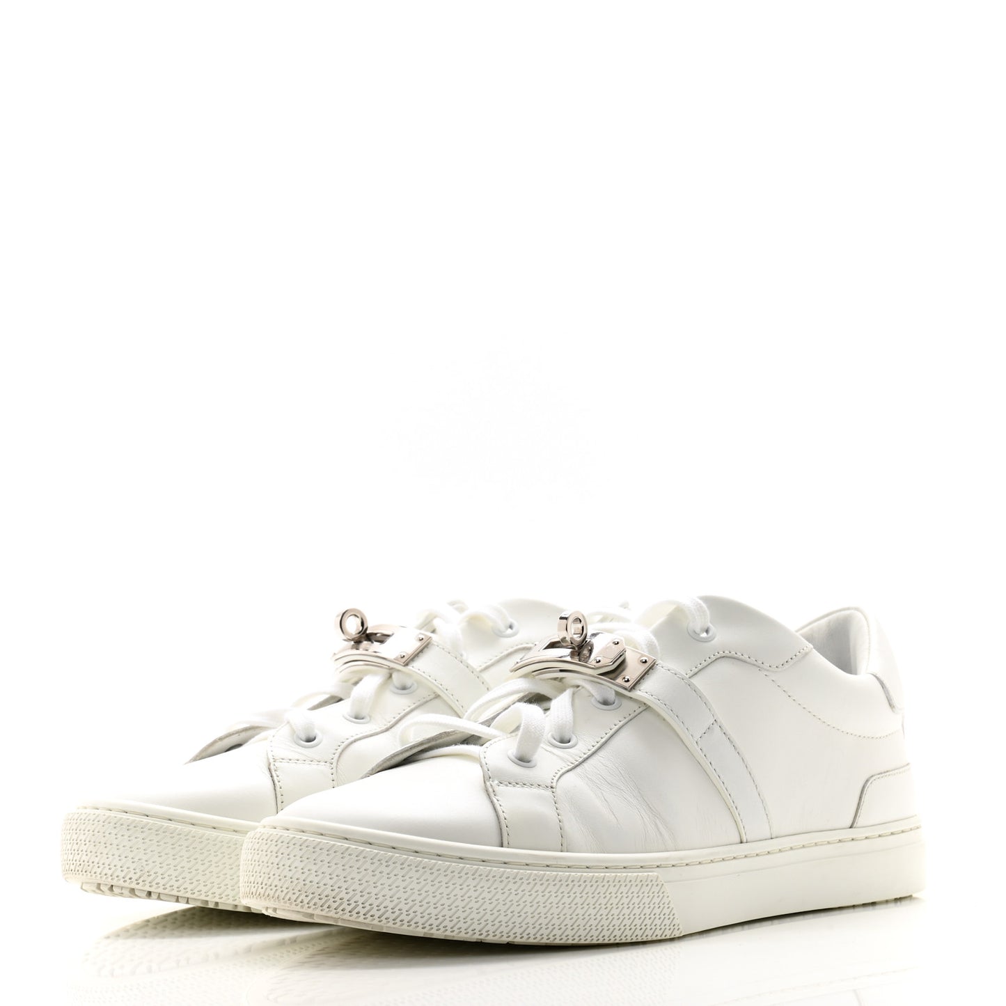 Calfskin Mens Day Sneakers 40.5 White