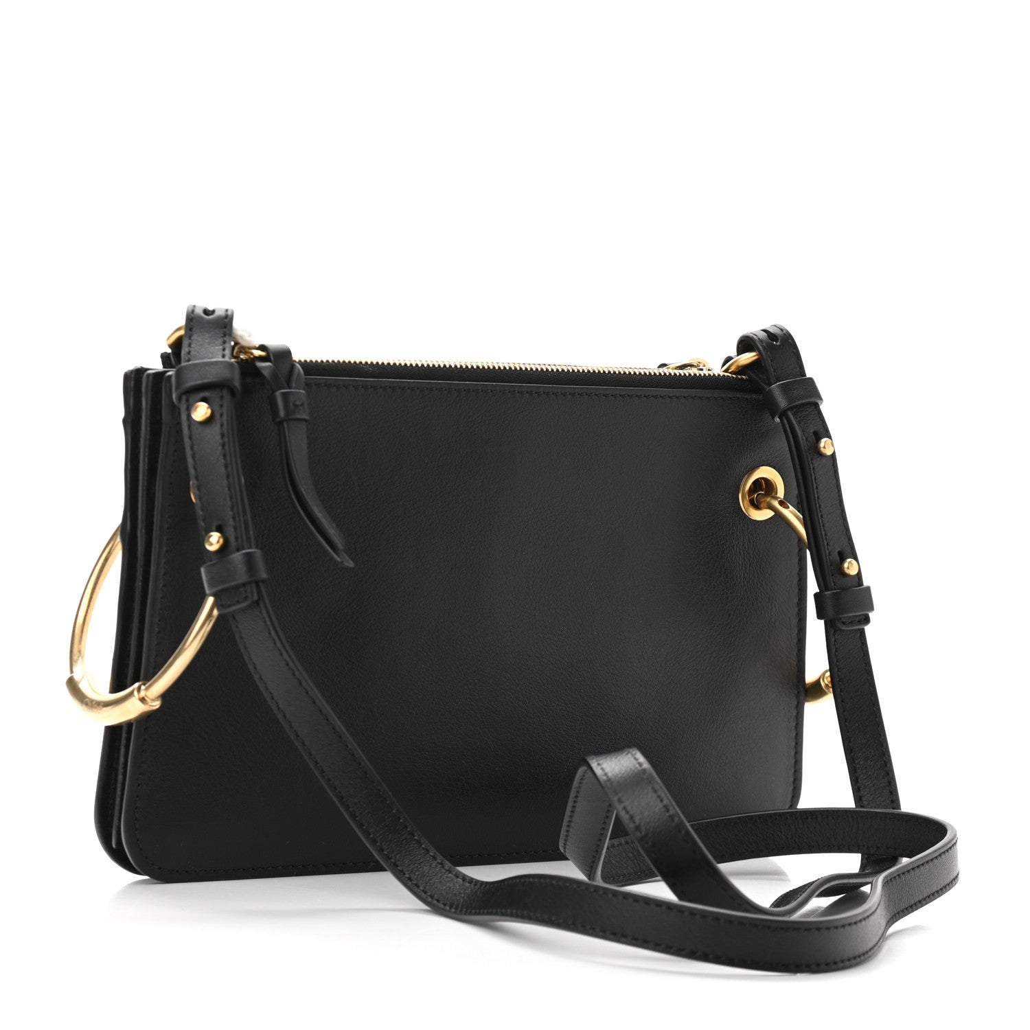 Chloe Calfskin Suede Small Roy Bag Black 3 of 12