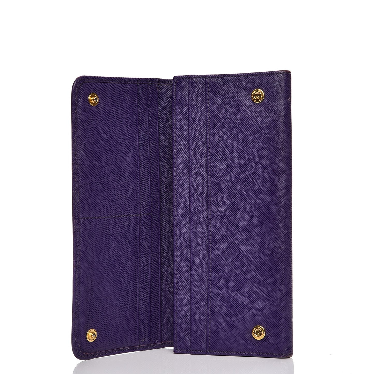 Saffiano Metal Continental Flap Wallet Viola
