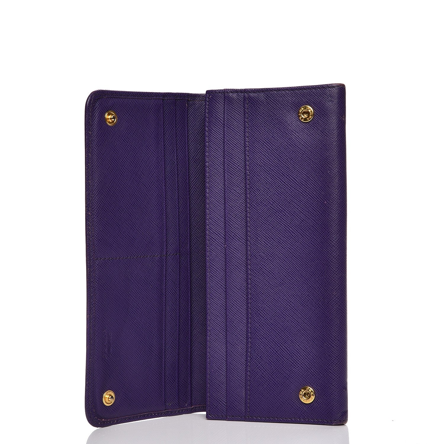 Prada Saffiano Metal Continental Flap Wallet Viola 5 of 11