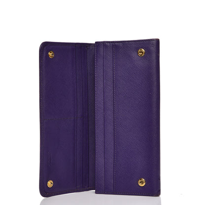 Prada Saffiano Metal Continental Flap Wallet Viola 5 of 11