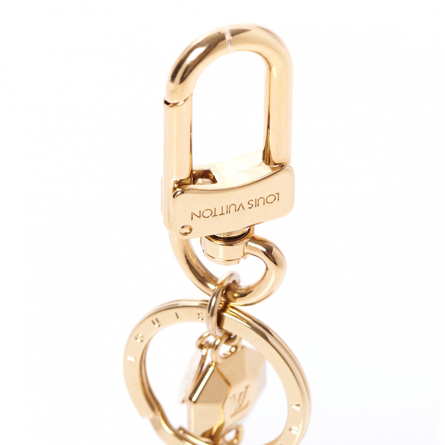 Louis Vuitton LV Facettes Bag Charm Key Holder Gold 3 of 4