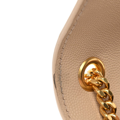 Saint Laurent Grain De Poudre Medium Monogram Kate Satchel Dark Beige 13 of 14