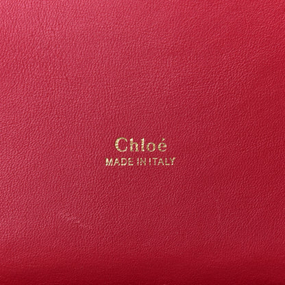 Chloe Calfskin Crocodile Embossed Small Aby Day Shoulder Bag Dusky Red 6 of 8