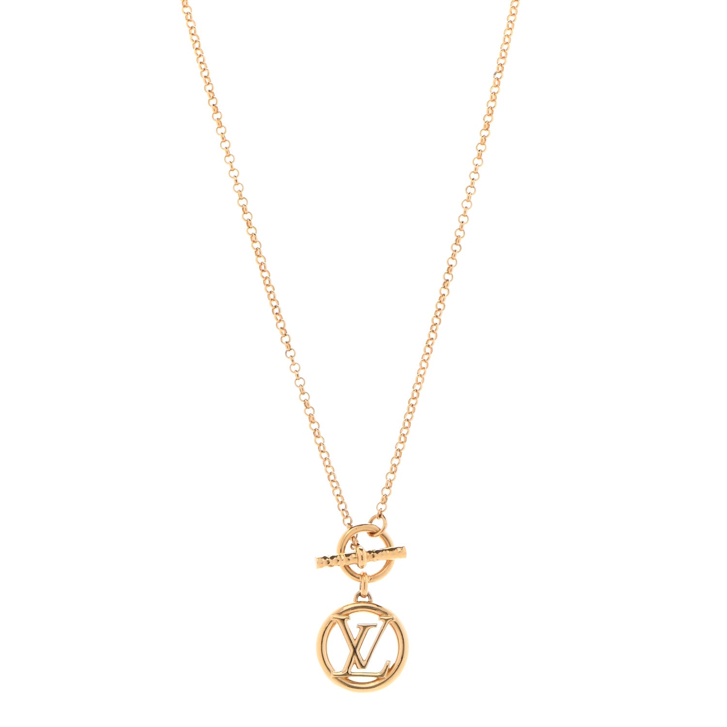 Louis Vuitton Metal Baby Louise Necklace Gold 1 of 7