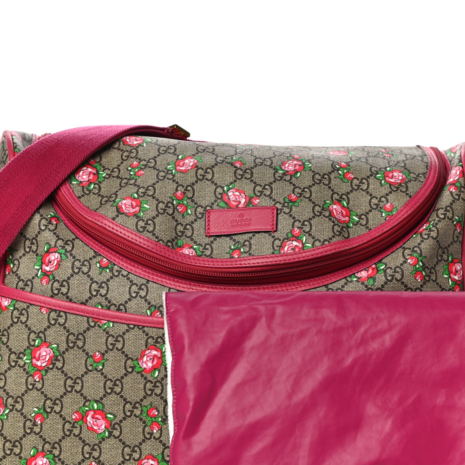 Gucci GG Supreme Monogram Rose Bud Diaper Bag Pink 11 of 17