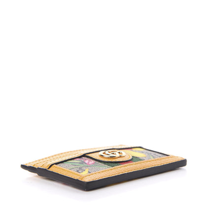 Gucci GG Supreme Monogram Flora Web Ophidia Card Holder Beige Multicolor Crop 3 of 5
