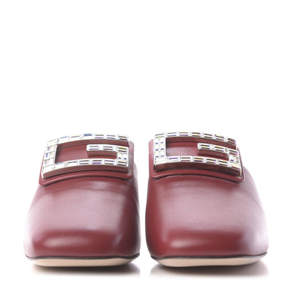 Gucci Malaga Kid Crystal Square G Madelyn Mules 40 Romantic Cerise 2 of 12
