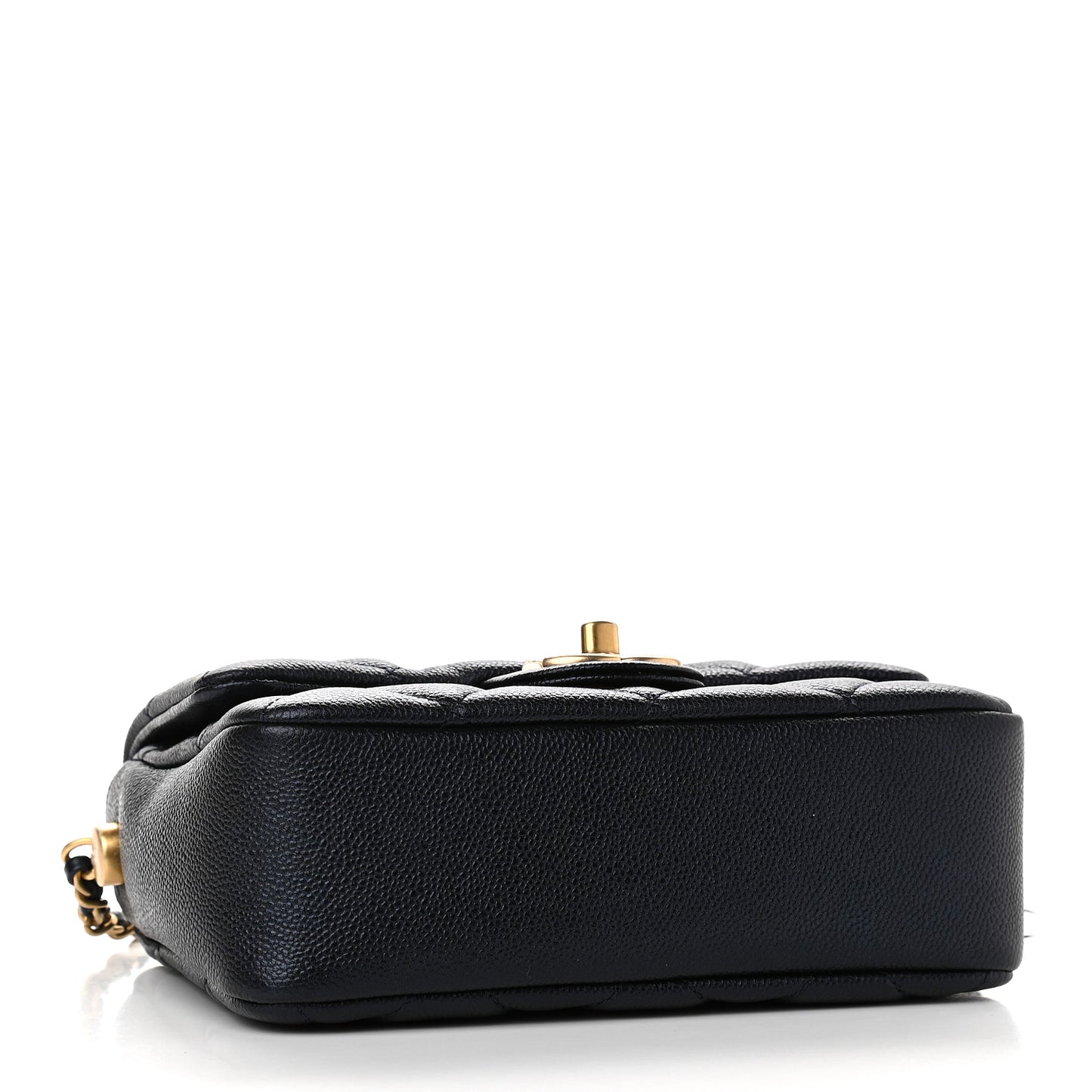 Iridescent Caviar Quilted Mini My Perfect Flap Black