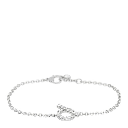 Hermes 18K White Gold Diamond Finesse Bracelet SH 1 of 4