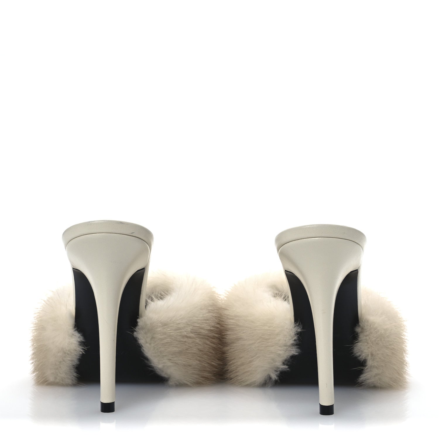 Saint Laurent Mink Calfskin Roy Mule Sandals 39 Cream 11 of 23