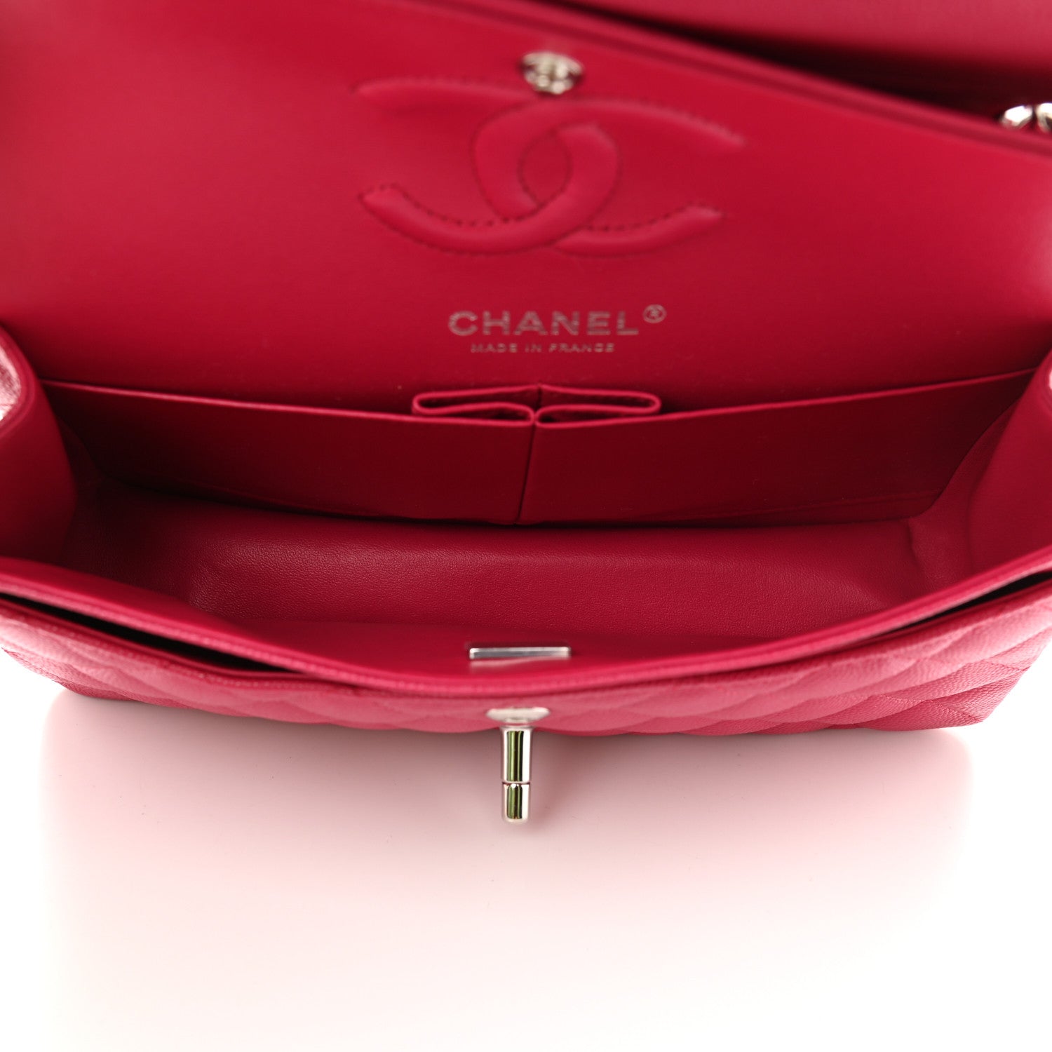 Chanel Caviar Quilted Small Double Flap Dark Pink 5 of 9