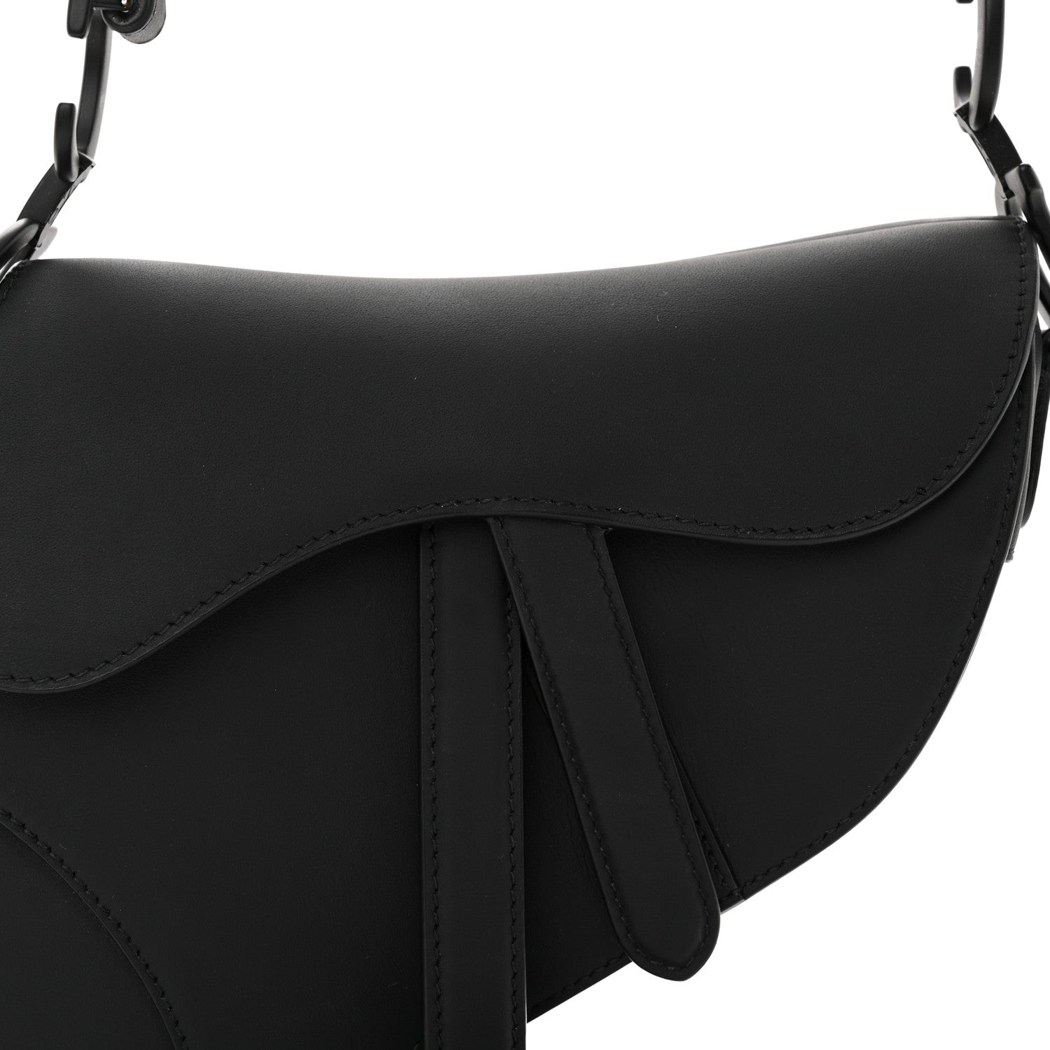 Christian Dior Ultra Matte Calfskin Mini Saddle Bag Black 7 of 13