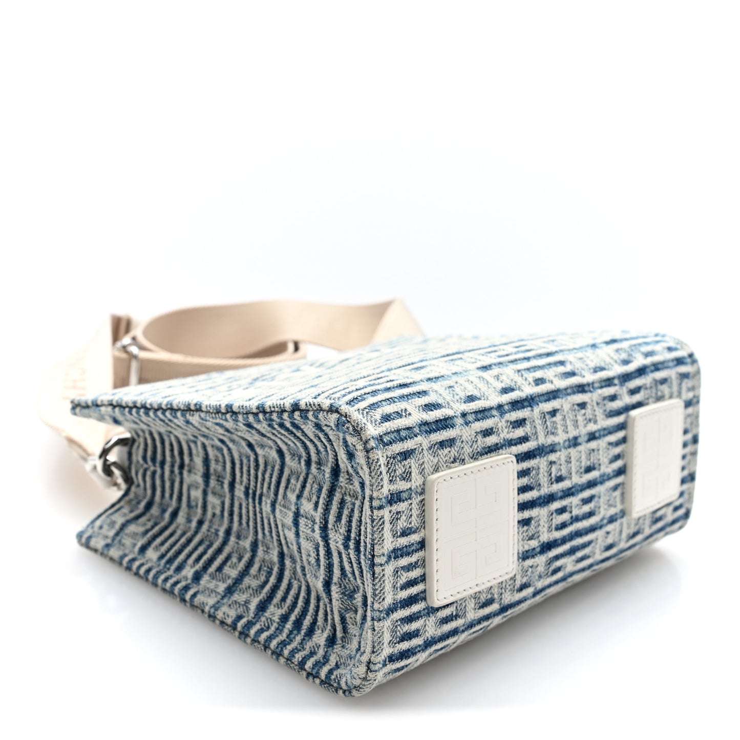 Washed Denim Mini G Shopping Tote Blue