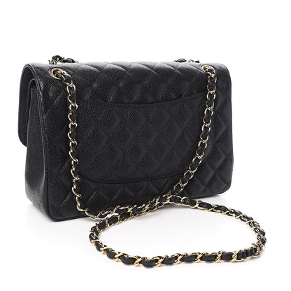 Chanel Caviar Quilted Jumbo Double Flap Black 3 of 11