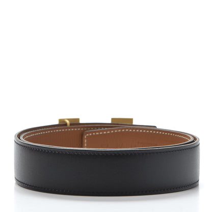 Hermes Box Togo 32mm H Belt 70 Black Gold 2 of 4