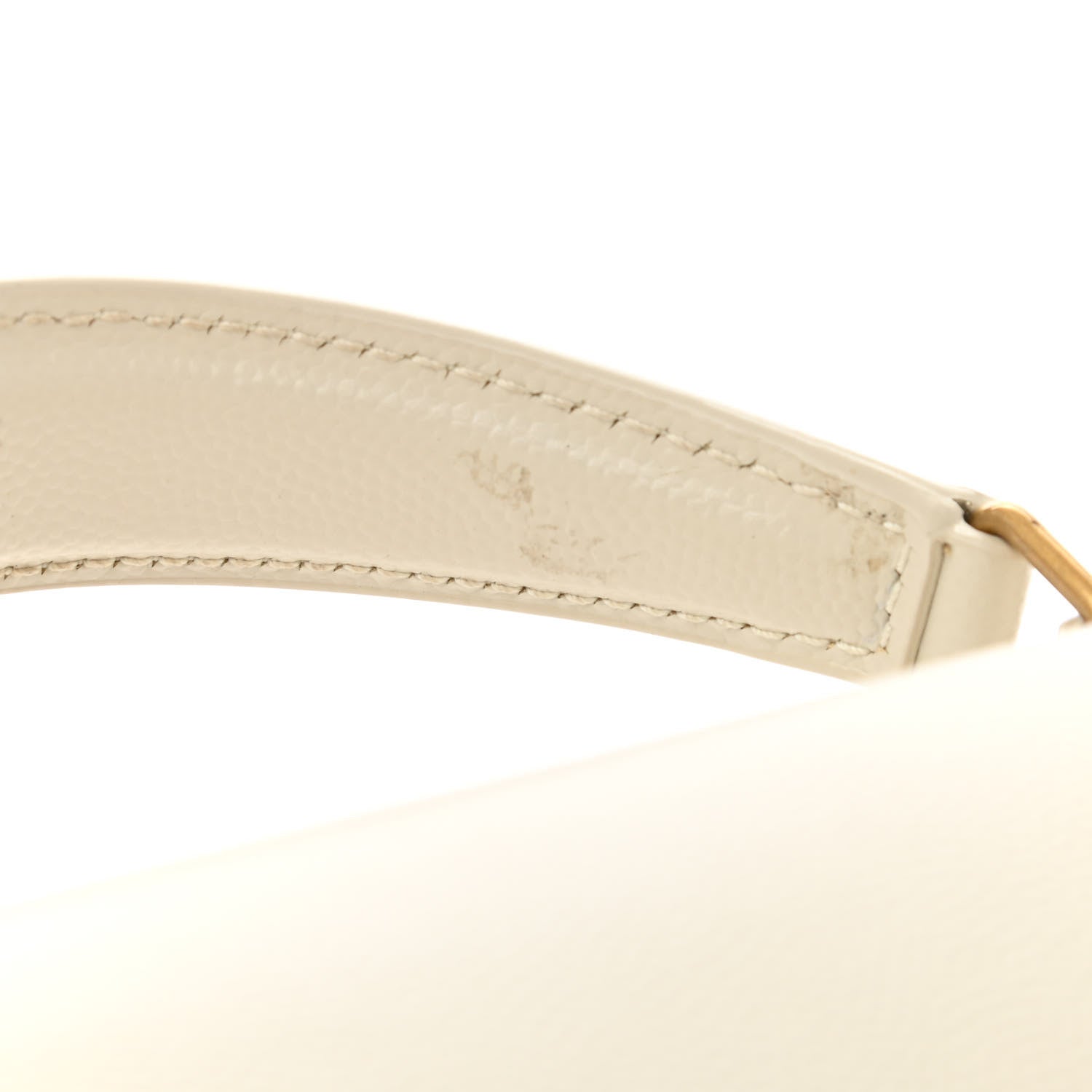 Saint Laurent Grain de Poudre Mini Classic Monogram Cassandra Top Handle Vintage White 9 of 9