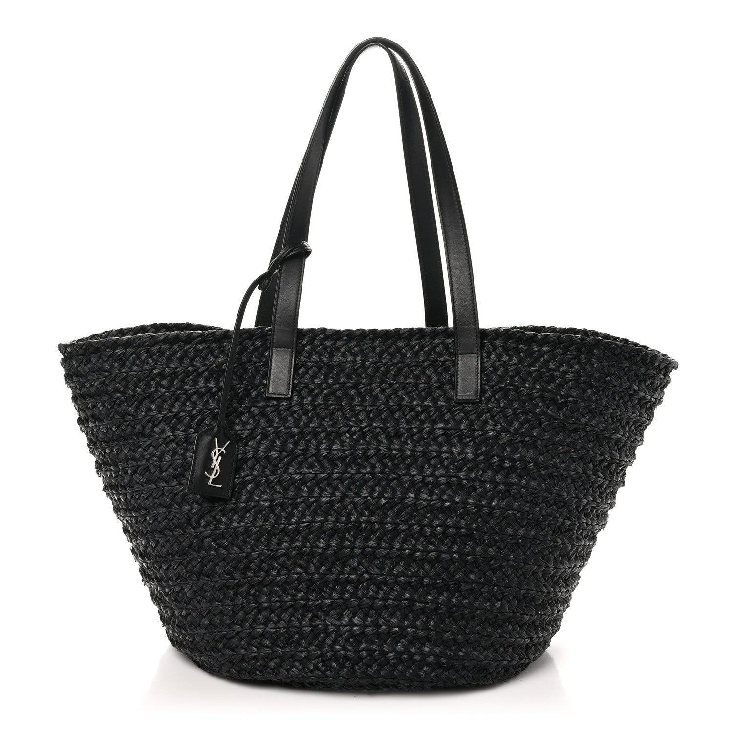 Saint Laurent Raffia Medium Panier Bag Black 1 of 9