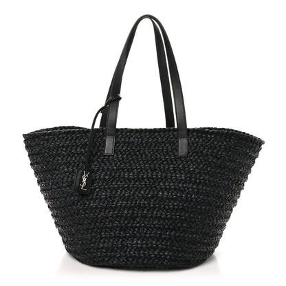 Saint Laurent Raffia Medium Panier Bag Black 1 of 9