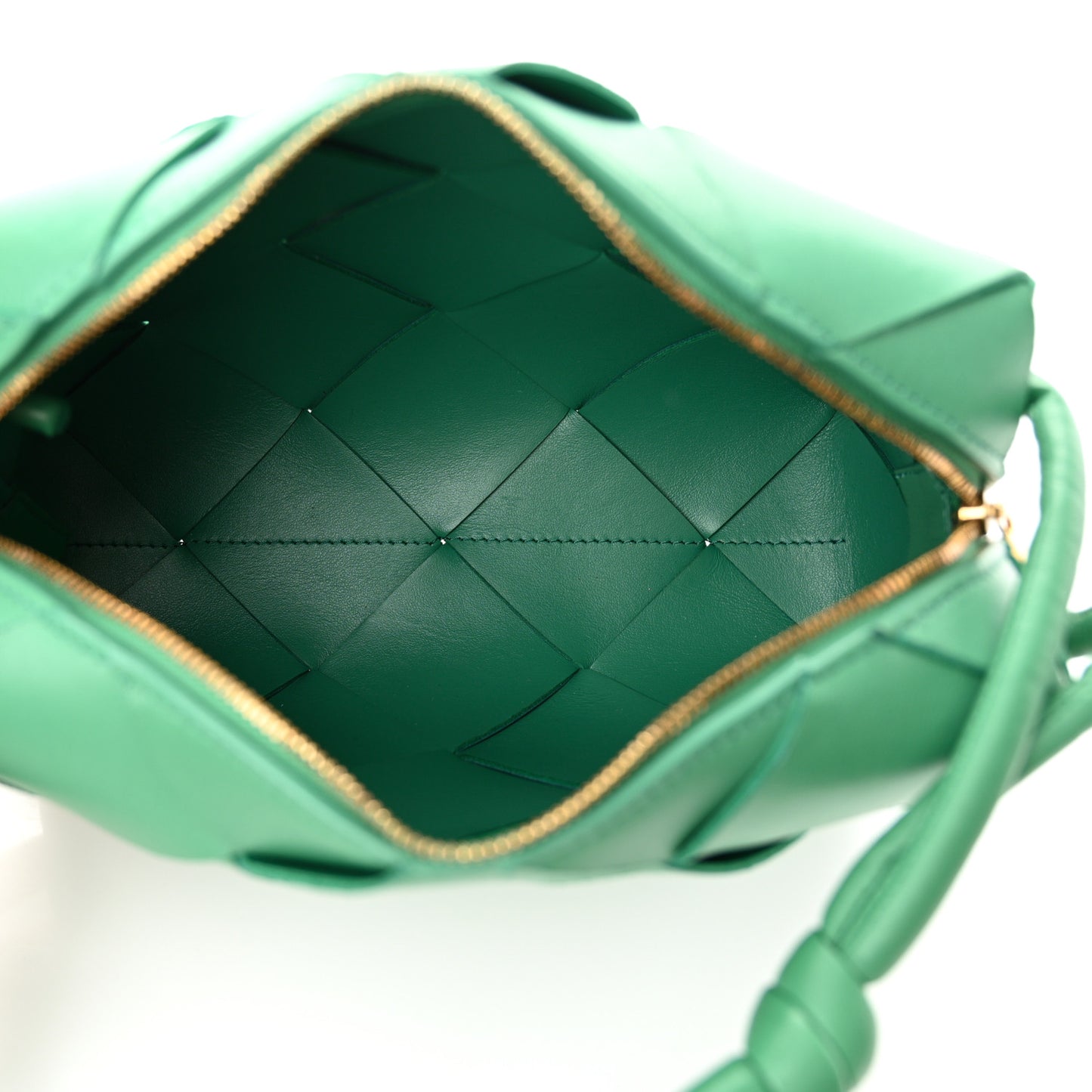 Lambskin Maxi Intreccio Small Cassette Camera Bag Mermaid