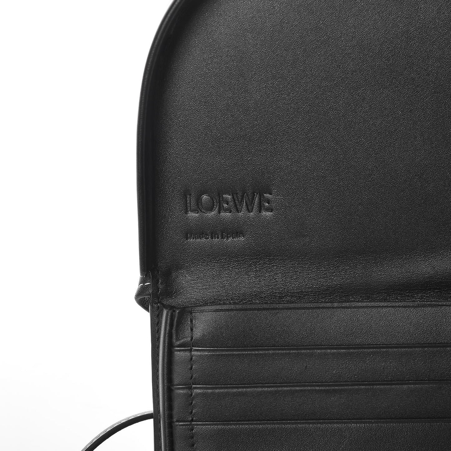 Smooth Calfskin Large Heel Pouch Black