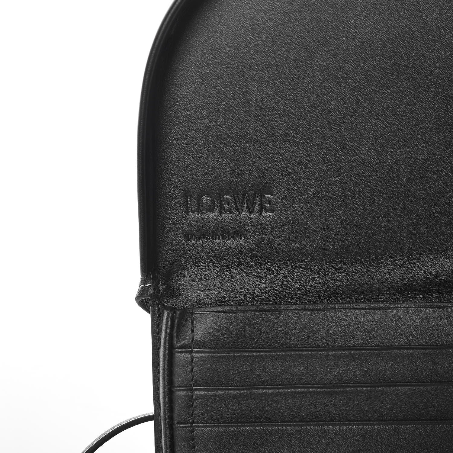 Loewe Smooth Calfskin Large Heel Pouch Black 6 of 10