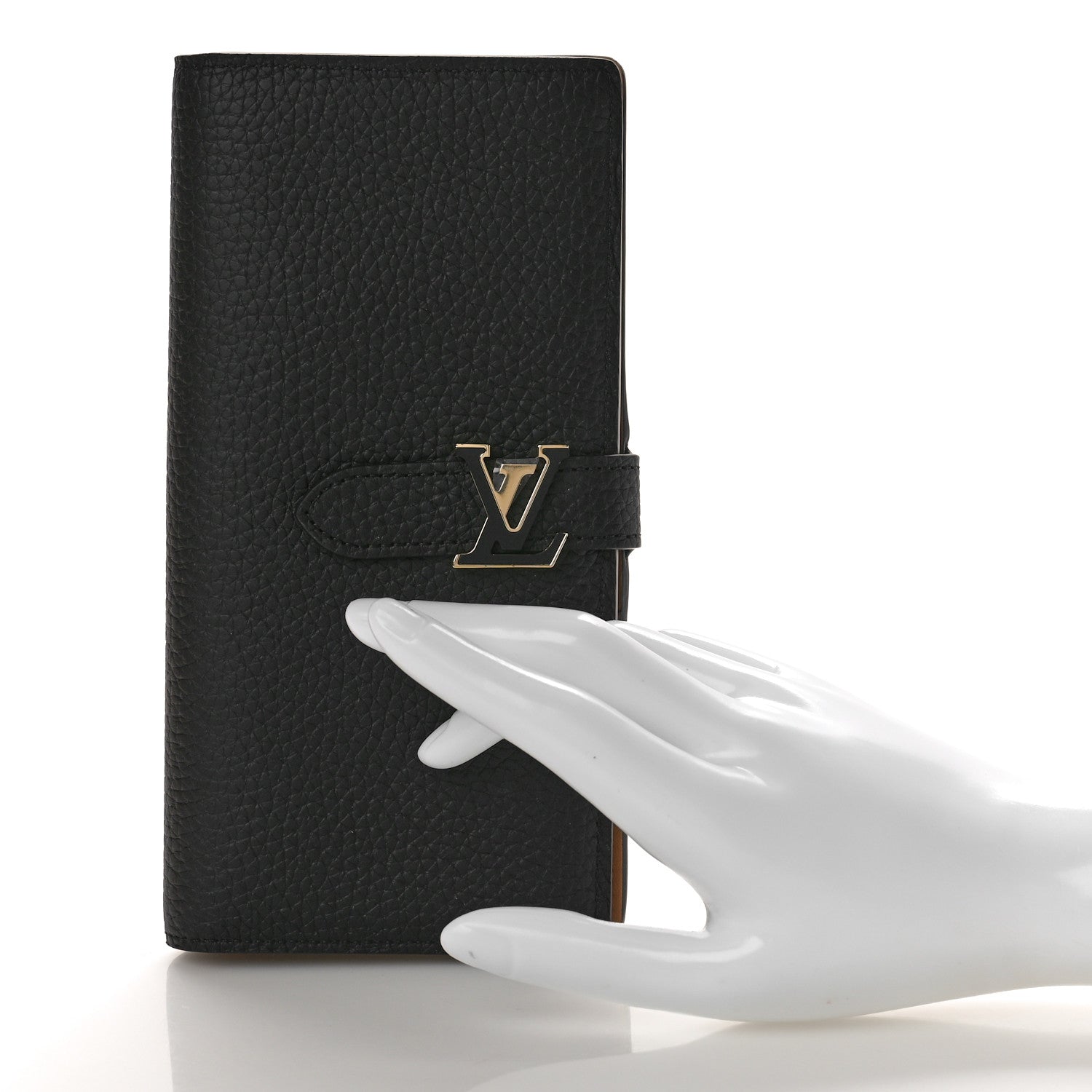 Louis Vuitton Taurillon LV Vertical Capucines Wallet Black Arizona 2 of 8