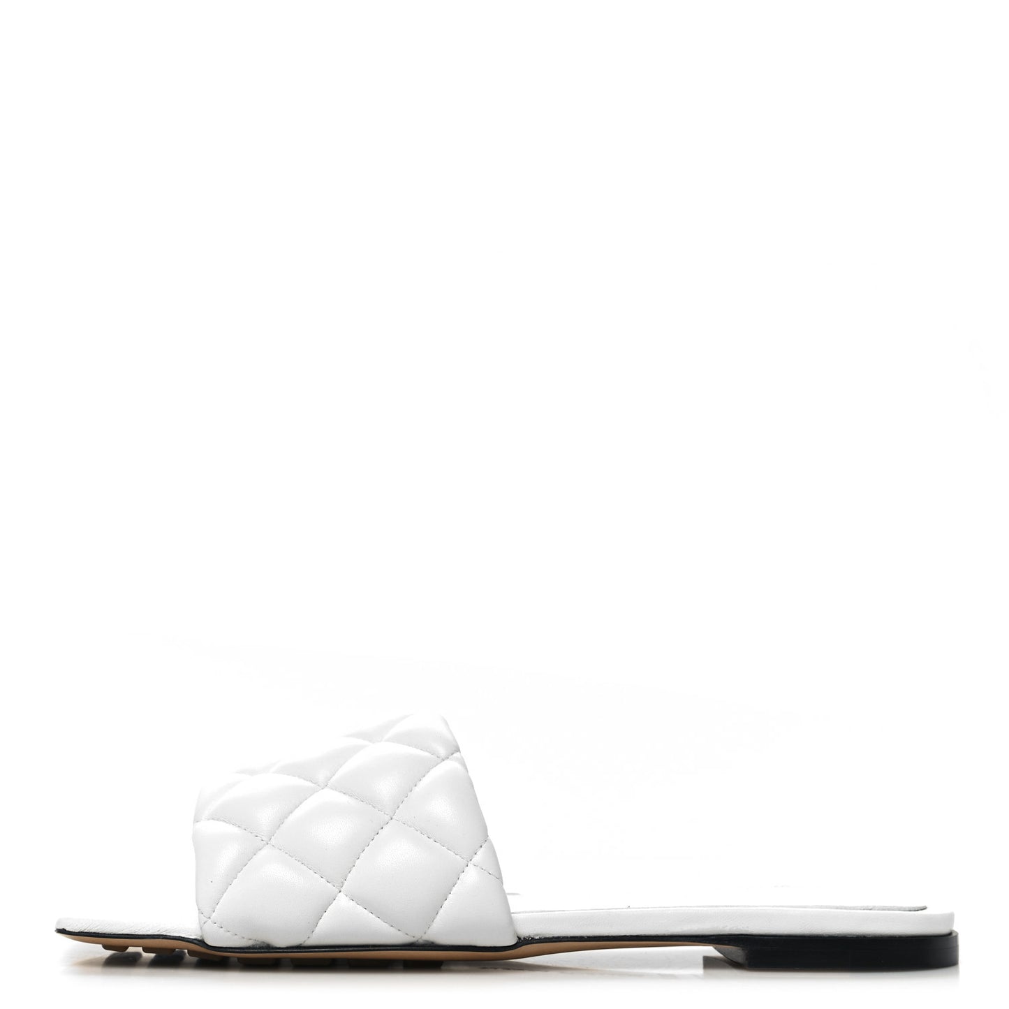 Nappa Matelasse Padded Flat Sandals 36.5 Optic White