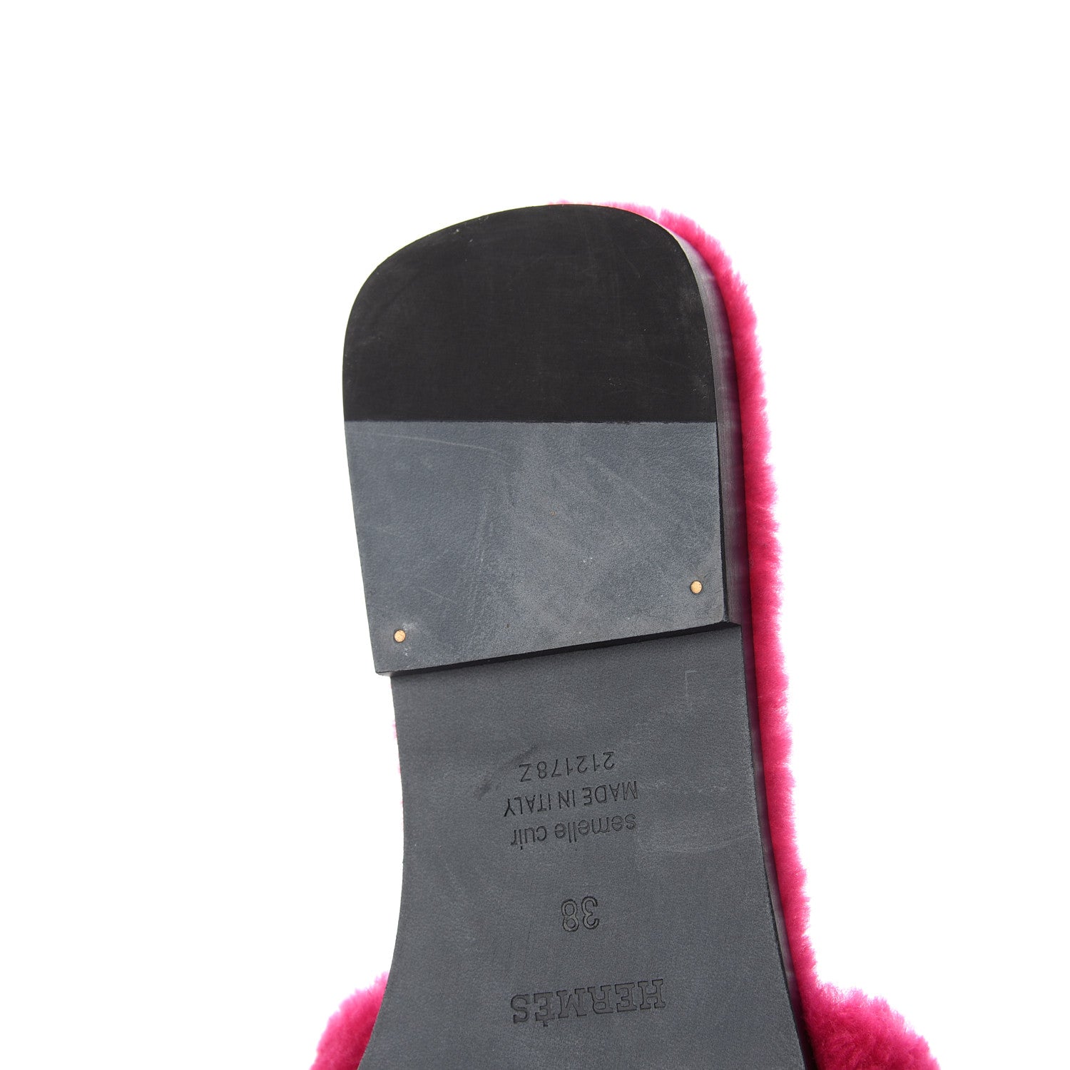 Hermes Woolskin Oran Sandals 38 Rose Fuchsia 9 of 12