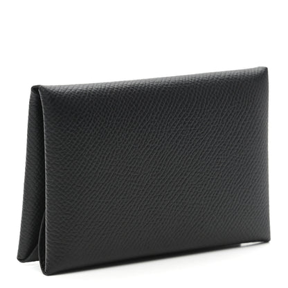 Hermes Epsom Calvi Duo Card Case Black 3 of 6