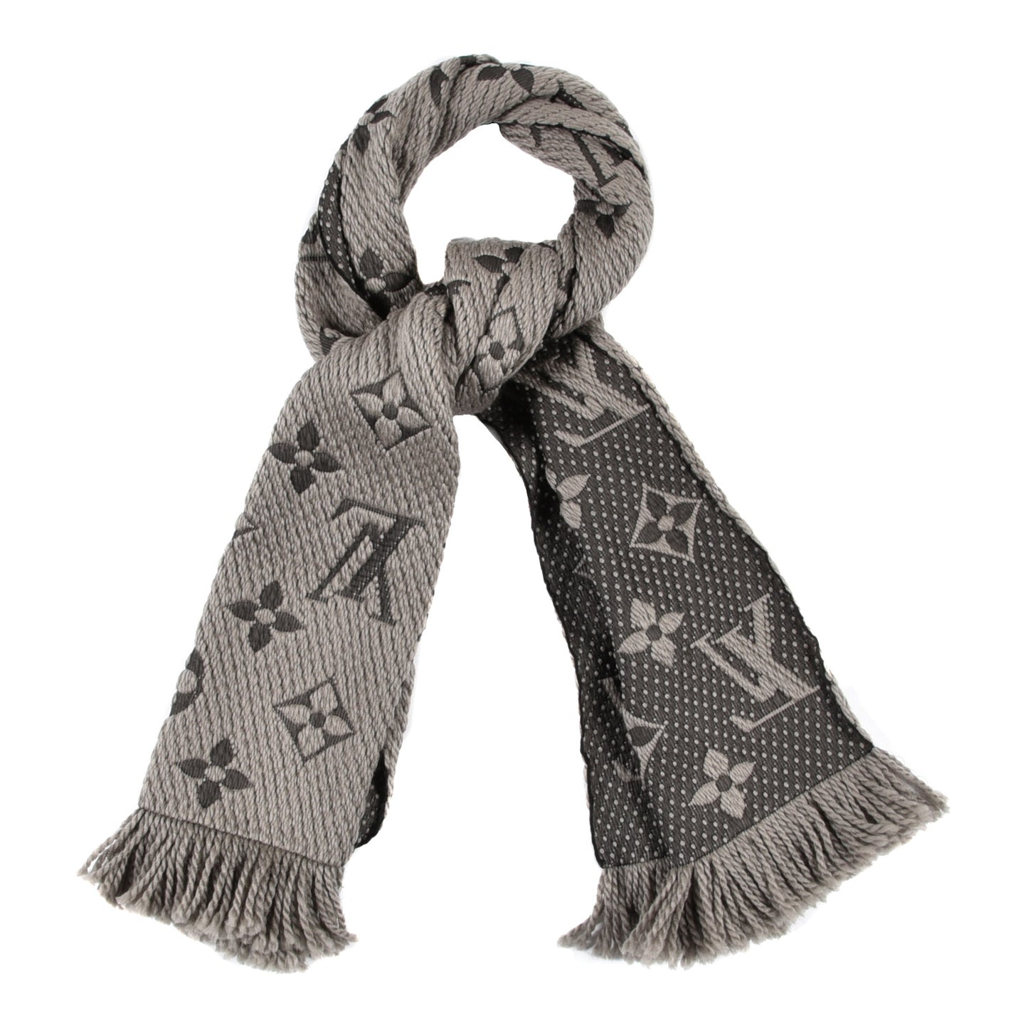 Wool Silk Logomania Scarf Verone