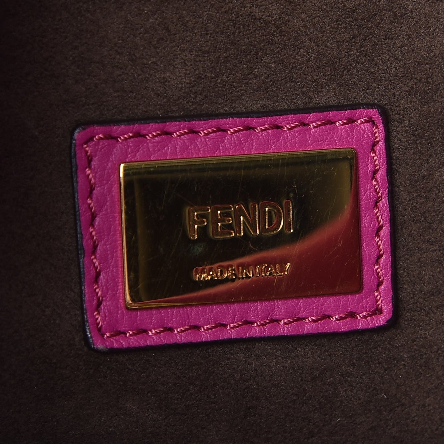 Vitello Seta Medium Peekaboo Iconic Satchel Magenta